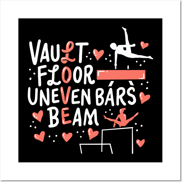 Vault Floor Unevenbars Beam Love Wall Art by Anfrato